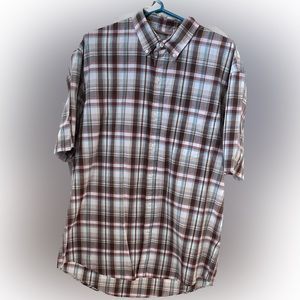 Arrow Men’s Plaid Short Sleeve Shirt Size XL